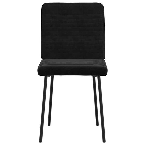 vidaXL Sillas de comedor 2 unidades terciopelo negro