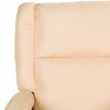 vidaXL Sill&oacute;n reclinable de cuero sint&eacute;tico y tela crema