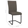 vidaXL Sillas de comedor voladizas 2 unidades tela gris taupe