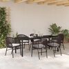 vidaXL Conjunto de Comedor de Jard&iacute;n 7 pcs Marr&oacute;n