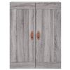 vidaXL Aparador alto madera contrachapada gris sonoma 69,5x34x180 cm