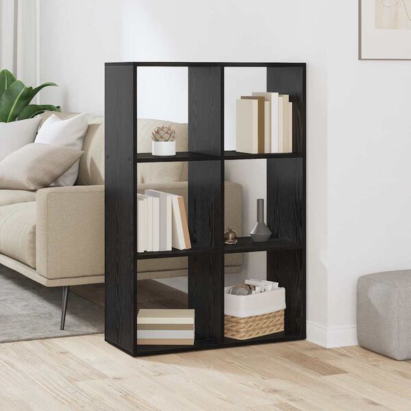 vidaXL Librer&iacute;a Roble Negro 69,5 x 29 x 103,5 cm Madera de ingenier&iacute;a
