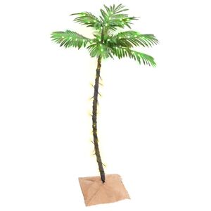 vidaXL Palmera artificial con 72 LED blanco c&aacute;lido 120 cm