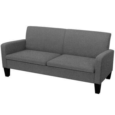 vidaXL Conjunto de sofás de 2 piezas tela gris oscuro