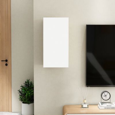 vidaXL Mueble para TV madera contrachapada blanco y roble 30,5x30x60cm