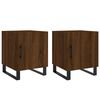 vidaXL Mesitas noche 2 uds madera ingenier&iacute;a marr&oacute;n roble 40x40x50 cm
