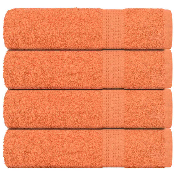 vidaXL Toallas de mano 4 uds naranja 50x100 cm 360 gsm 100% algod&oacute;n