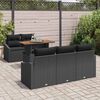 vidaXL Conjunto de sof&aacute; de jard&iacute;n 6 pcs Negro Polirat&aacute;n