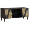 vidaXL Mueble de TV Negro 105 x 33 x 46 cm Madera de mango maciza