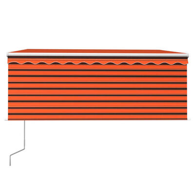 vidaXL Toldo retráctil automático con persiana naranja y marrón 3x2,5m
