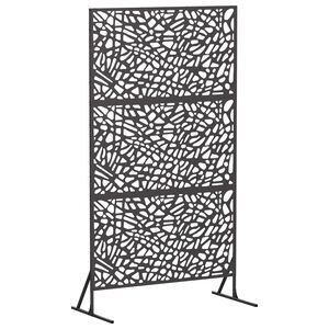 vidaXL Pantalla de Privacidad 100 x 50 x 180 cm Acero Negro
