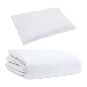 vidaXL Edredón de Verano con almohada 2 pcs Pluma de pato