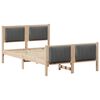 vidaXL Estructura de cama Negro y gris oscuro 120 x 200 cm