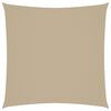 vidaXL Toldo de vela cuadrado tela Oxford beige 6x6 m
