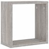 vidaXL Estantes cubo de pared 2 unidades gris sonoma 30x15x30 cm