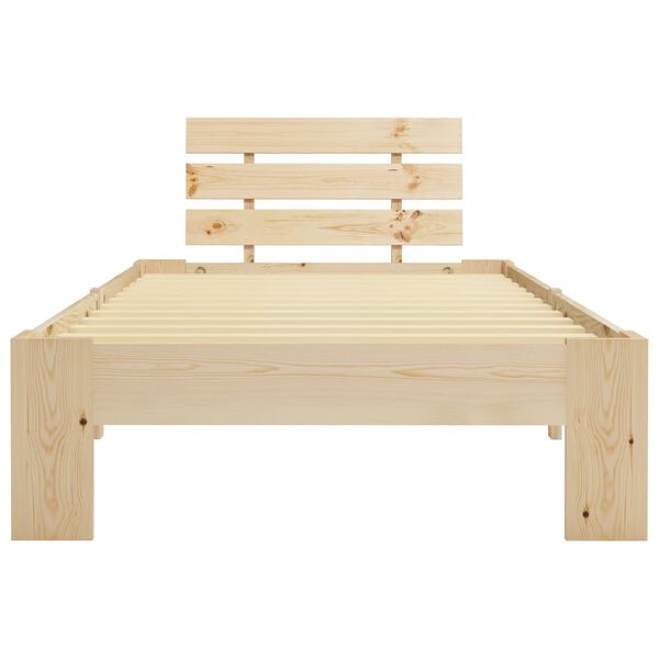 vidaXL Estructura de cama sin colch&oacute;n madera maciza de pino 100x200 cm