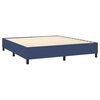 vidaXL Cama box spring colch&oacute;n y luces LED tela azul 180x200 cm