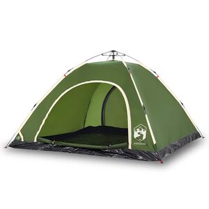 vidaXL Tienda de campa&ntilde;a 5 personas apertura r&aacute;pida verde