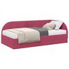 vidaXL Estructura de Cama Esquina con Colch&oacute;n 2 uds. Rojo vino