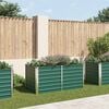 vidaXL Jardinera elevada de acero galvanizado verde 160x80x77cm