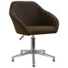 vidaXL Sillas de comedor giratorias 6 unidades tela marrón oscuro