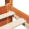 vidaXL Estructura de cama 2 pcs Marr&oacute;n cera Madera de Pino Macizo