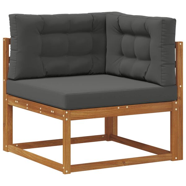 vidaXL Conjunto de sof&aacute;s de exterior 4 pcs Natural y Antracita