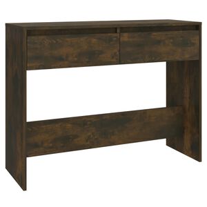 vidaXL Mesa consola madera de ingenier&iacute;a roble ahumado 100x35x76,5 cm