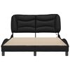 vidaXL Estructura de cama con LED sin colchón Hvar negro 140x190 cm