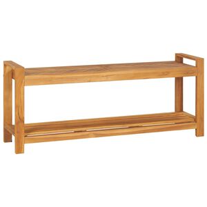 vidaXL Banco de madera maciza de teca 120 cm