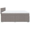 vidaXL Cama box spring con colch&oacute;n tela gris taupe 200x200 cm