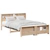 vidaXL Estructura de cama con estante Marr&oacute;n 160 x 200 cm Pino macizo