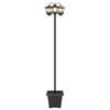 vidaXL Farola de 3 brazos Negro 32 x 32 x 188 cm Aluminio y ABS