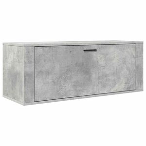 vidaXL Mueble zapatero pared contrachapada gris hormig&oacute;n 100x35x38 cm