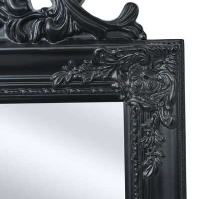 vidaXL Espejo de pie estilo barroco negro 160x40 cm