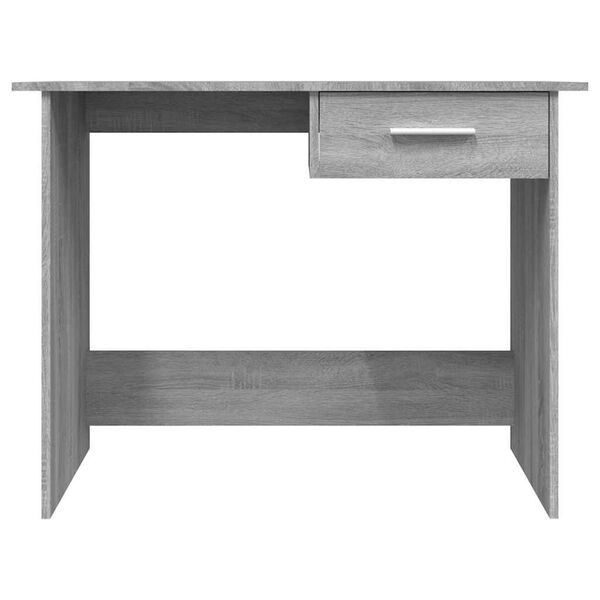 vidaXL Escritorio de madera contrachapada gris Sonoma 100x50x76 cm