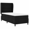 vidaXL Cama tipo Box Spring con colch&oacute;n Negro 90 x 190 cm tela