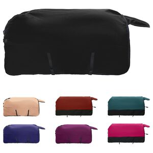 vidaXL Manta para Caballo Verde Oscuro y Negro 165 cm Poli&eacute;ster