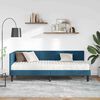 vidaXL Estructura de Cama Esquina con Colchón 2 pcs Azul Terciopelo