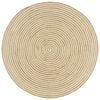 vidaXL Alfombra de yute tejida a mano dise&ntilde;o espiral blanco 150 cm