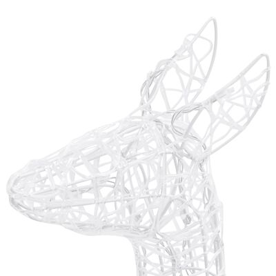 vidaXL Familia de renos de Navidad acrílico 300 LEDs blanco cálido