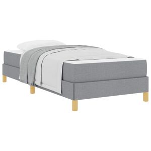 vidaXL Cama tipo Box Spring con colch&oacute;n Gris Claro 90 x 190 cm tela