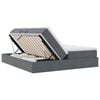 vidaXL Cama con almacenamiento y colch&oacute;n Gris oscuro 180 x 200 cm