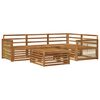 vidaXL Conjunto de sof&aacute;s de exterior 5 uds. Natural