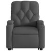 vidaXL Sill&oacute;n reclinable elevable de tela gris oscuro