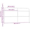 vidaXL Cabecero de acero y madera de ingenier&iacute;a marr&oacute;n roble 200 cm