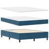 vidaXL Cama tipo Box Spring Azul oscuro 140 x 190 cm Terciopelo