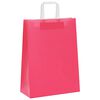 vidaXL Bolsas de papel con asas 50 uds rosa 26x12x35 cm