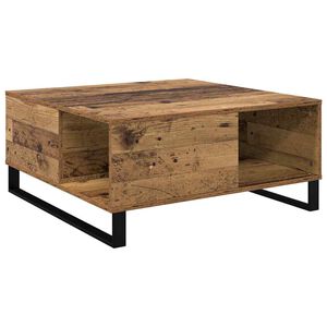 vidaXL Mesa de Caf&eacute; Madera envejecida 80 x 80 x 36,5 cm