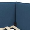 vidaXL Estructura de Cama Esquina con Colch&oacute;n 2 pcs Azul Terciopelo
